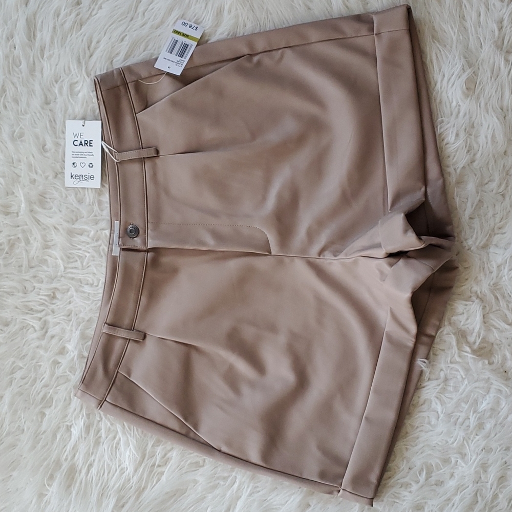 Kensie Jeans Vegan Leather Short Size 14/32 - Picture 8 of 8